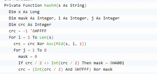Convertire una stringa in codice hash4 Convertire una stringa in codice hash4