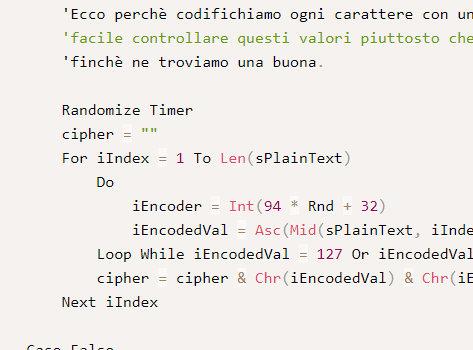 Codici segreti con l’operatore Xor