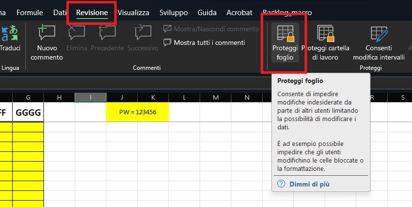 Rimuovi eventuale protezione Foglio